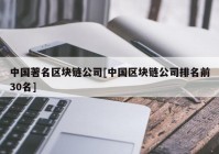 中国著名区块链公司[中国区块链公司排名前30名]